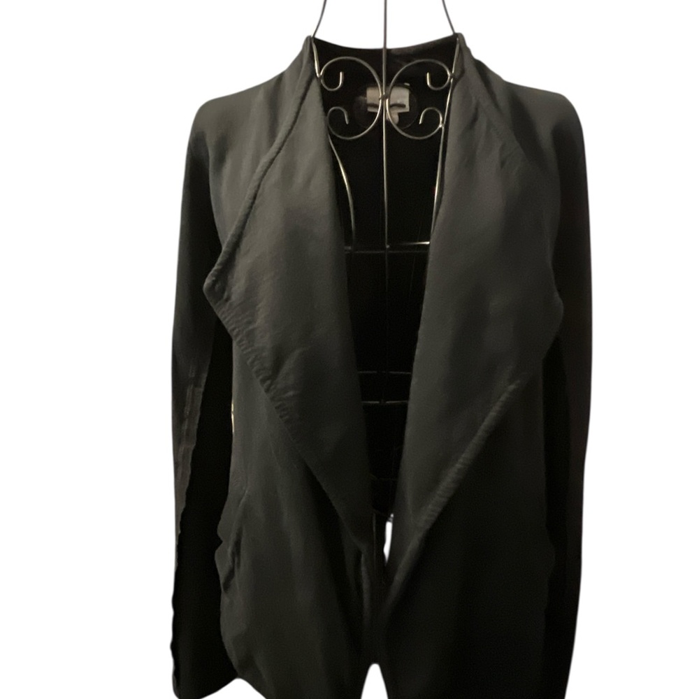 Caslon 100% Cotton Black Women's Jacket with Pockets, Size S